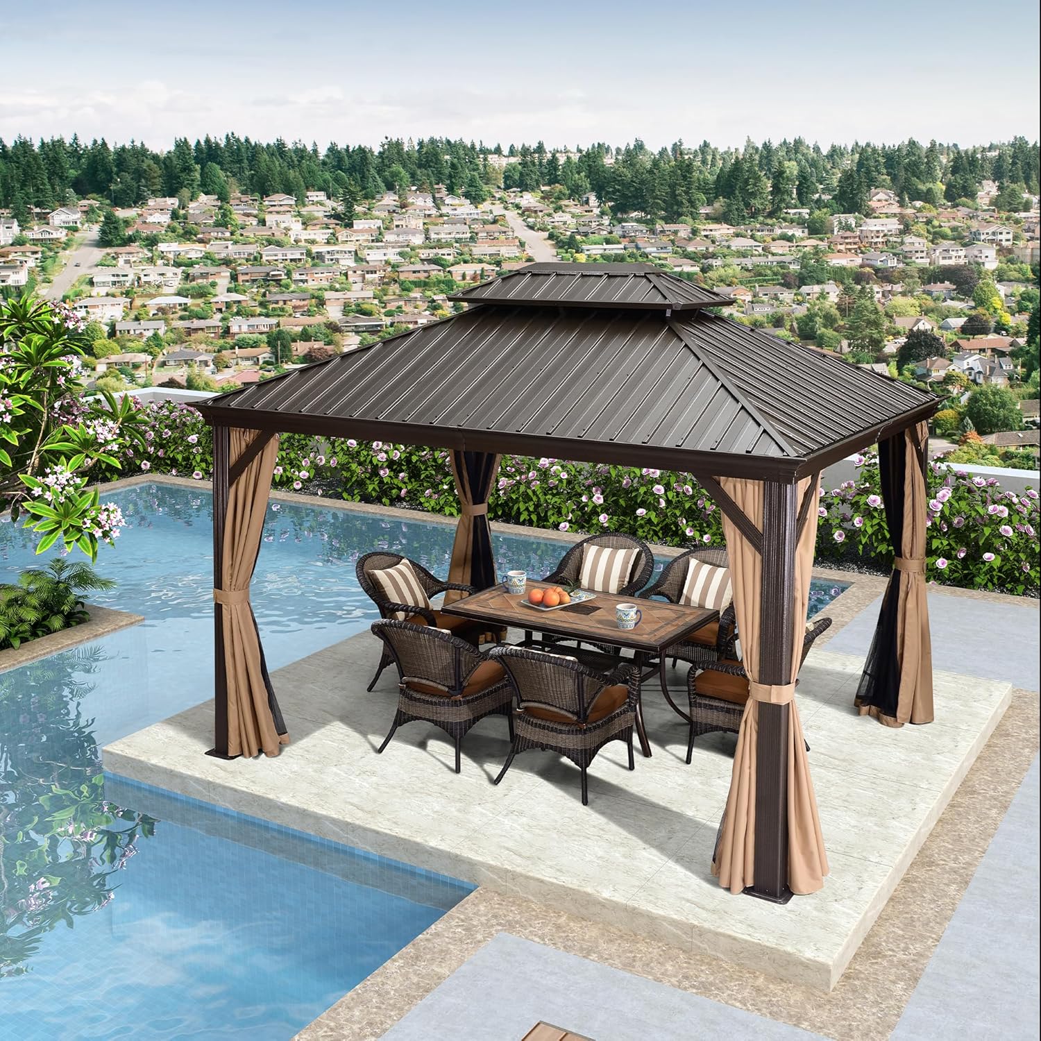 2 Supports Centraux En Plastique Pour Tonnelle - Pièces De Rechange Robustes, Installation Facile