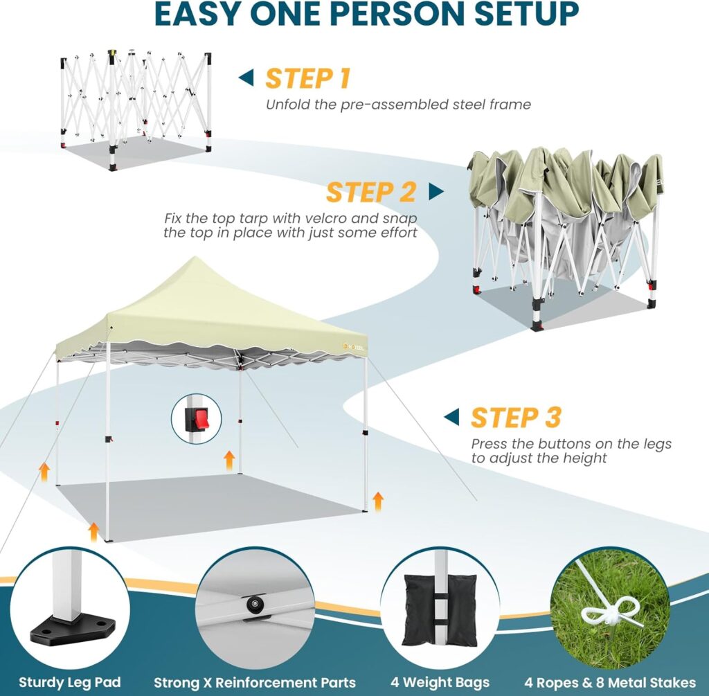 Installation de la tonnelle pliante hoteel 3x6m