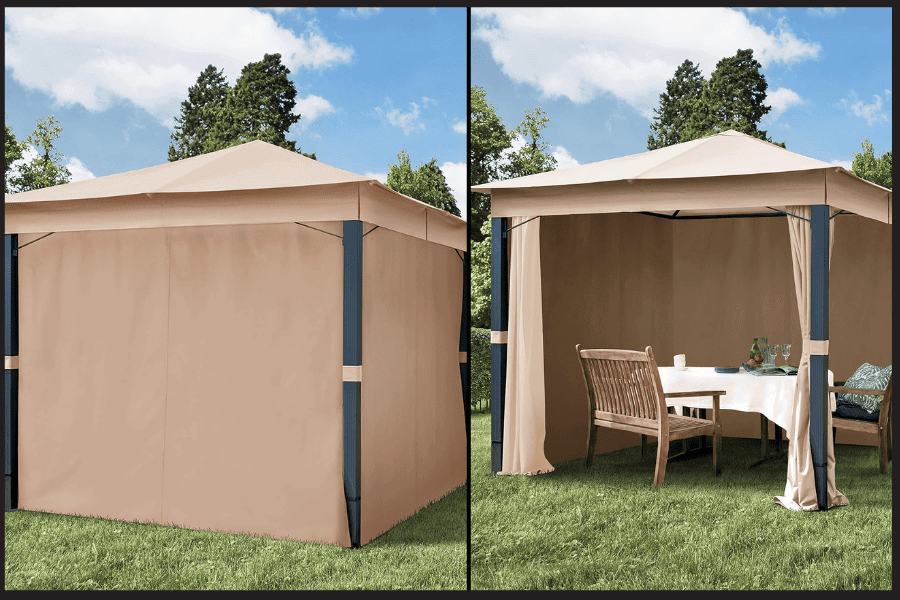 Rideaux de la tonnelle imperméable toolport alu premium 3x3m