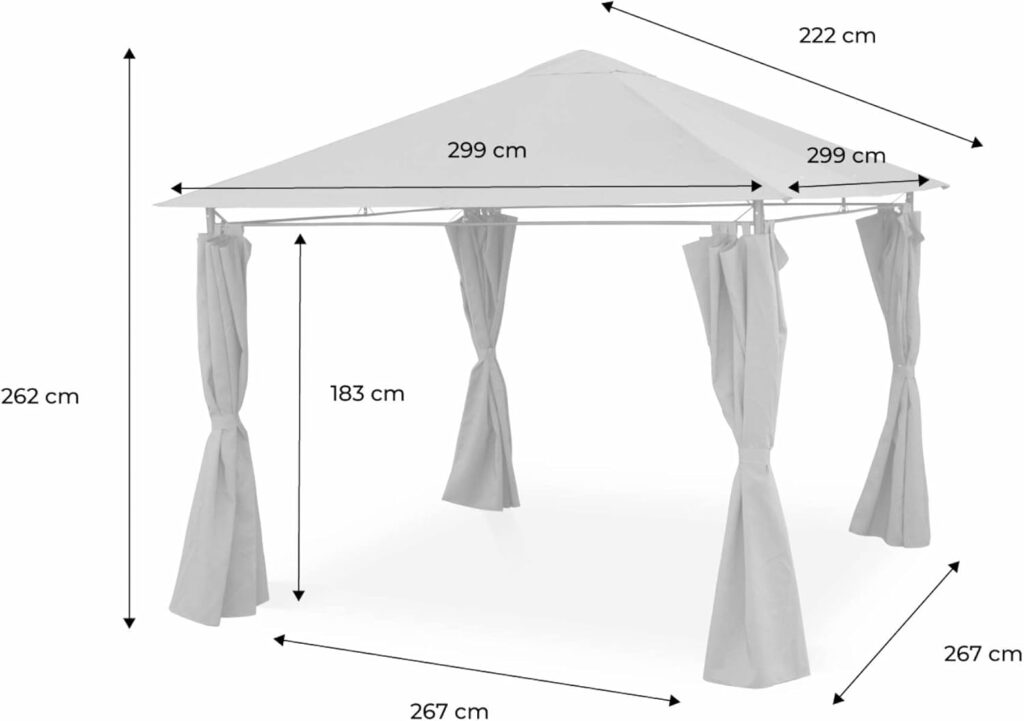 Tonnelle compacte 3x3m idéale pour un petit espace extérieur