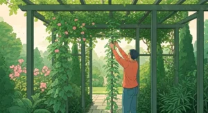 Lire la suite à propos de l’article Les plus belles plantes grimpantes pour votre tonnelle : transformez votre espace extérieur 🌿✨